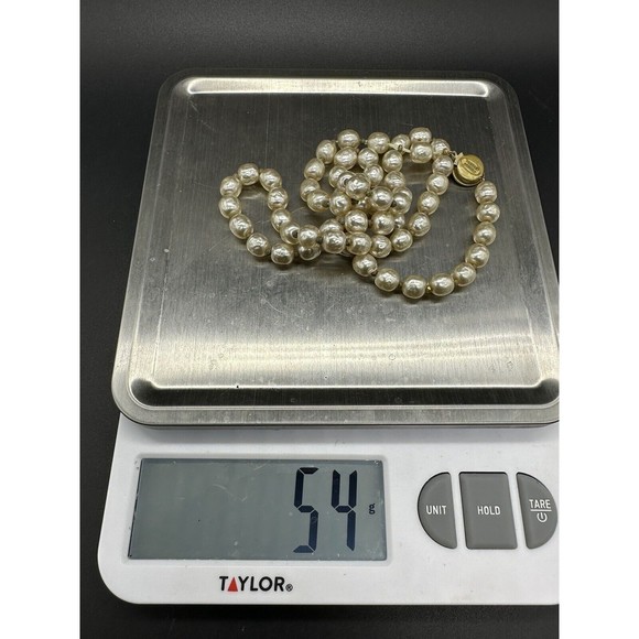 Vintage Miriam Haskell Knotted Baroque Pearl Necklace 24” - Picture 8 of 8